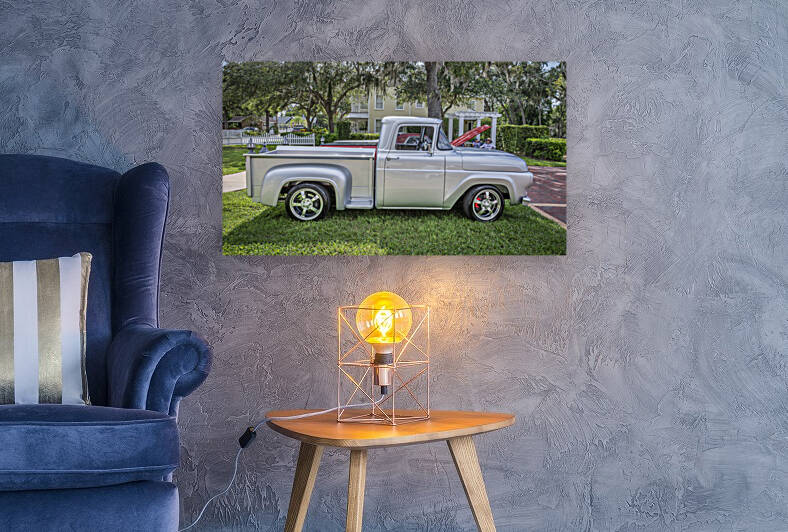 1957 Silver Ford F100 Pickup Truck X 5 by Rich Franco