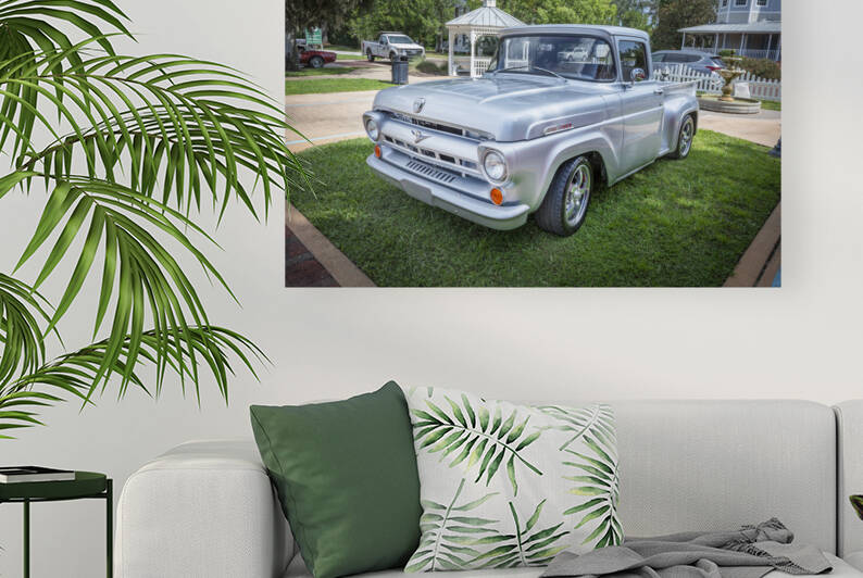 1957 Silver Ford F100 Pickup Truck X 6 by Rich Franco