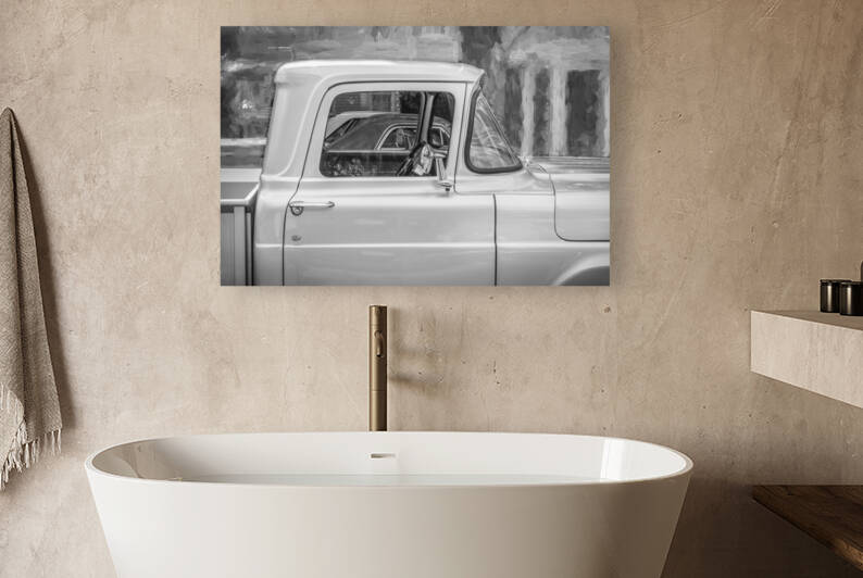 1957 Silver Ford F100 Pickup Truck X 7 by Rich Franco