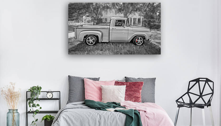 1957 Silver Ford F100 Pickup Truck X 13 by Rich Franco