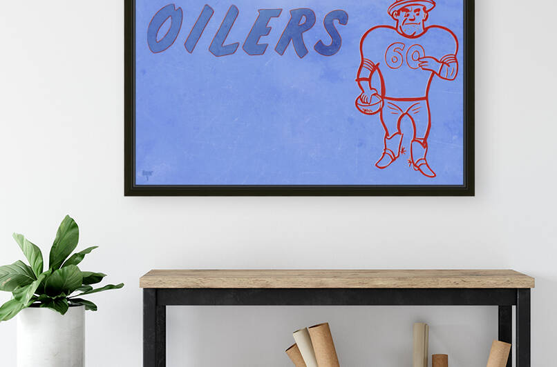 1960 Houston Oilers Art by Row One Brand