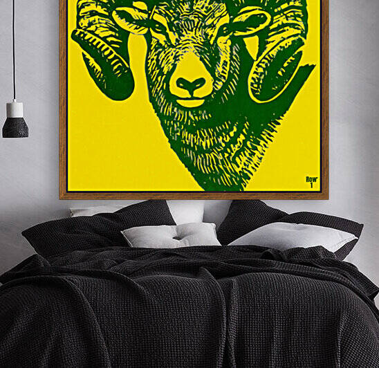 1980 Colorado State Rams Throwback Art by Row One Brand
