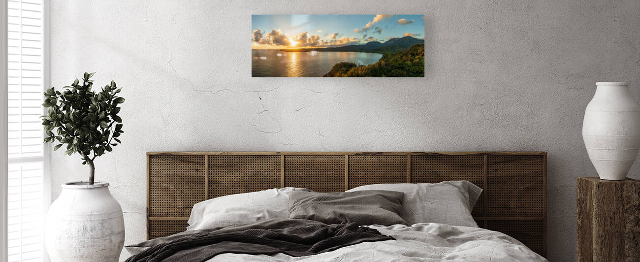 Aerial image of Lumahai Beach on the north shore of Kauai by Steve Heap