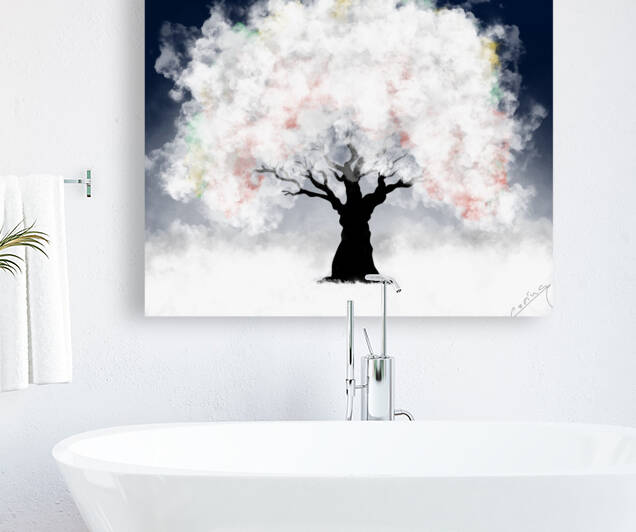 Heavenly Serenity – Magical Tree Art Print  by Corina Ioana