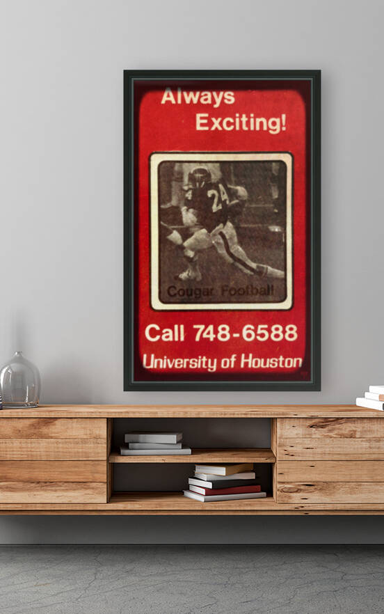 1974 Houston Cougars Viewfinder Slide Art by Row One Brand
