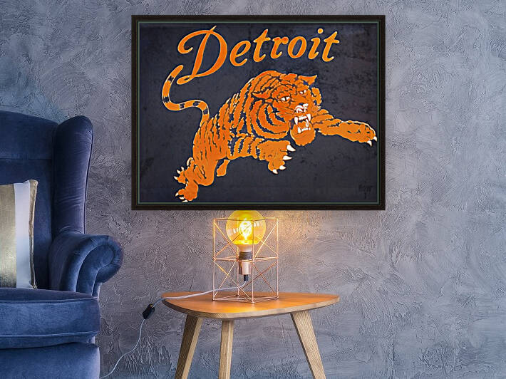 Detroit Tigers Mascot Art by Row One Brand