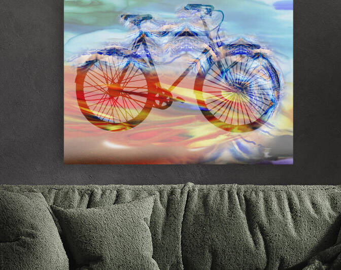 Bicycle And Speed Of Light Painting Artist Irina by Irina Sztukowski