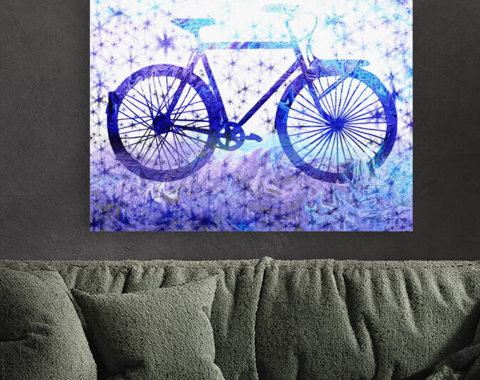 Bicycle For All Seasons Winter Artist Irina Sztuk by Irina Sztukowski