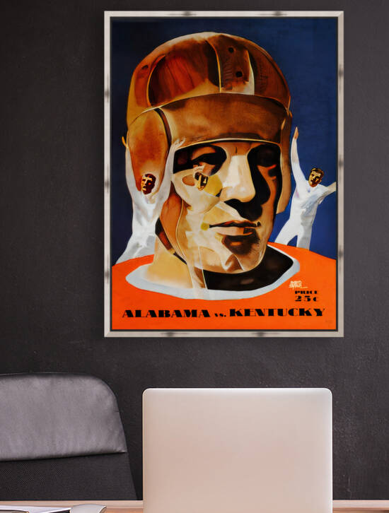 1934 Alabama vs. Kentucky Football Program Art by Row One Brand