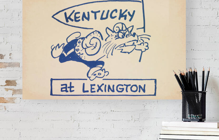 Vintage Kentucky Wildcats Cartoon Art by Row One Brand
