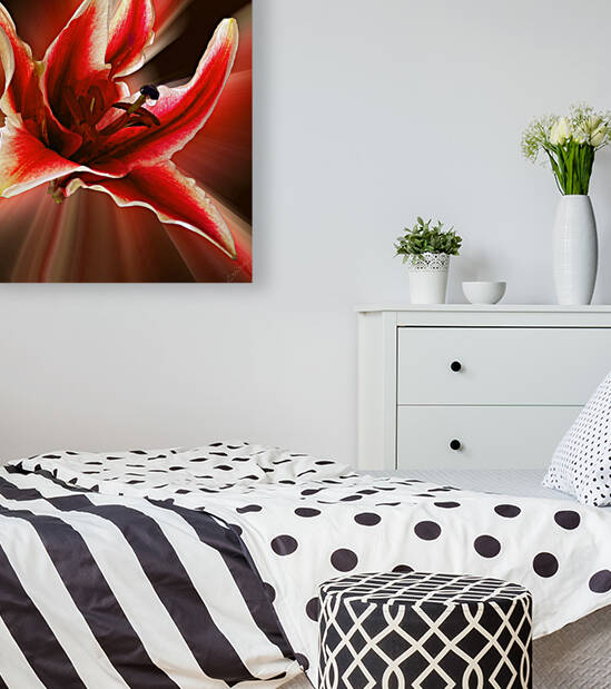Alluring Stargazer Lily - Floral Art Print by Corina Ioana