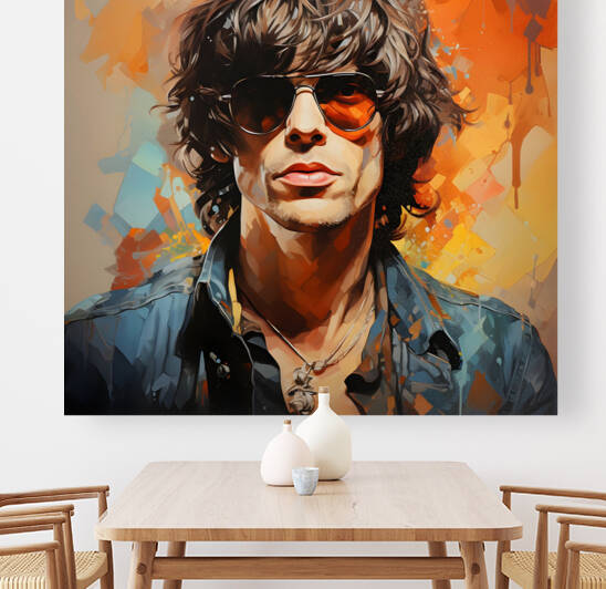 A Mick Jagger Pop Art Portrait by Dudley