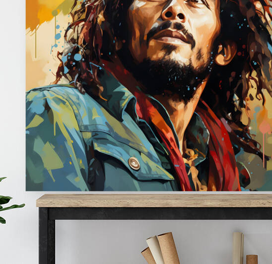 A Bob Marley Portrait Pop Art by Dudley