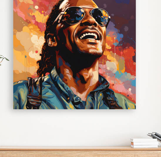 A Stevie Wonder Portrait Pop Art by Dudley
