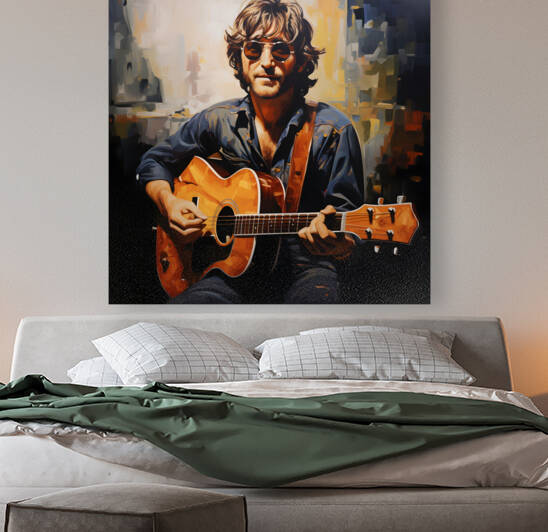 A Pop Art Portrait of John Lennon by Dudley