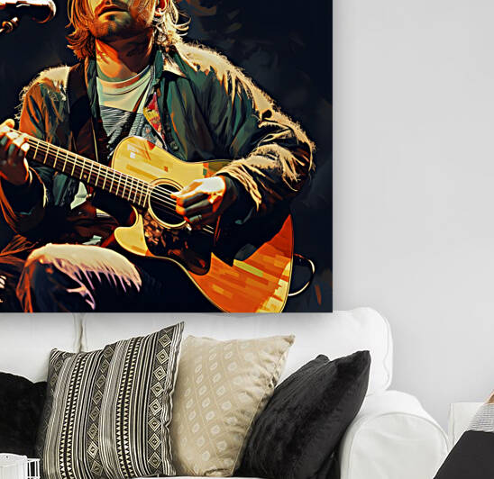 A Pop Art Portrait of Kurt Cobain by Dudley