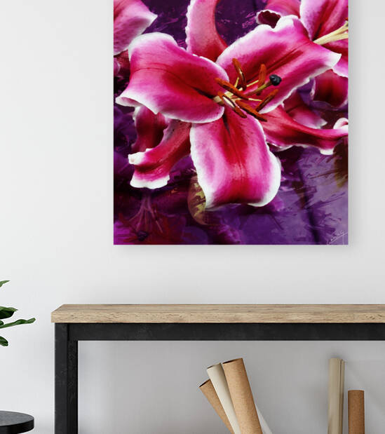 The Musky Sweet Stargazer Lily - Floral Art Print by Corina Ioana