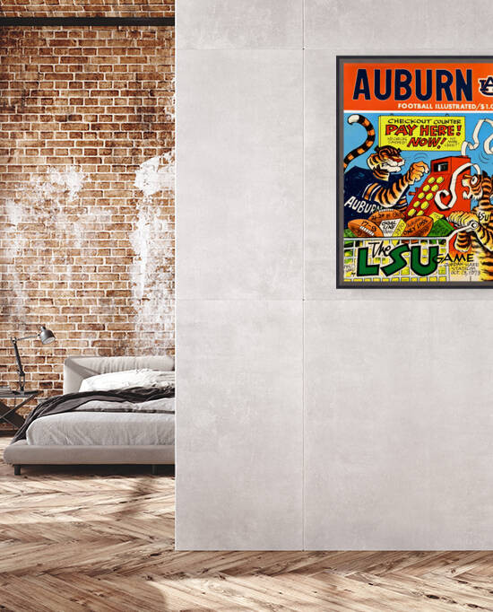 1973 Auburn vs. LSU Football Cover Art by Row One Brand