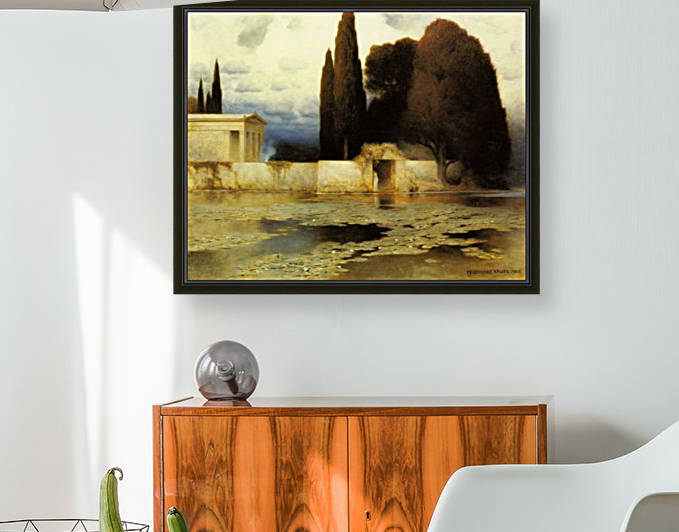 Landscape of a house by Ferdinand Keller