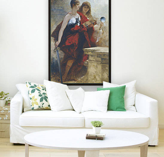 Two women doing magic by Ferdinand Keller