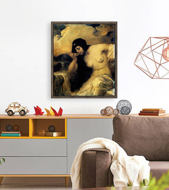 Nymphe Buvant a une Coupe by Ferdinand Keller