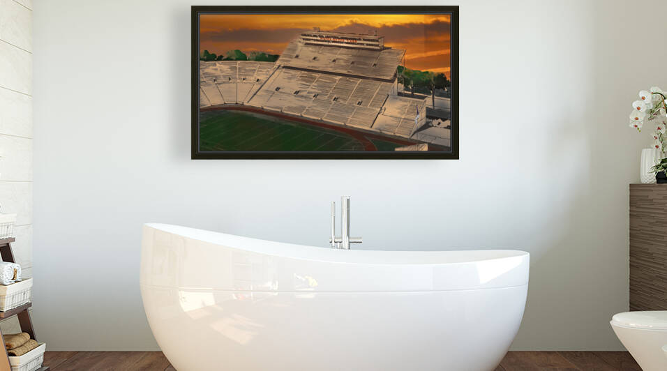 Vintage Neyland Stadium Sunset Art by Row One Brand