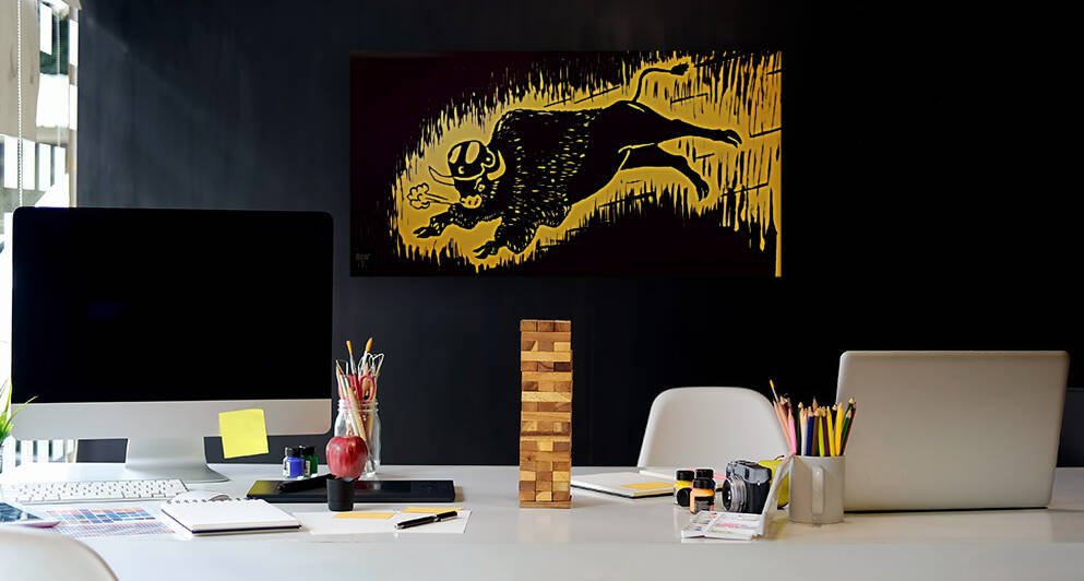 Vintage Colorado Football Art by Row One Brand