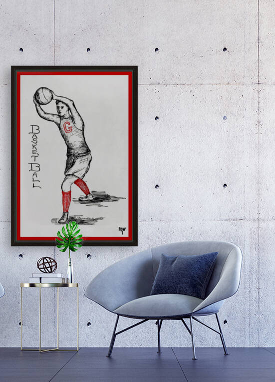 Early 1900s Georgia Basketball Art by Row One Brand