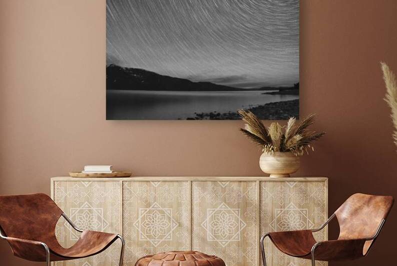 string lake star trails 1327 base nik crop bw hea by Phillip A Snider Photography