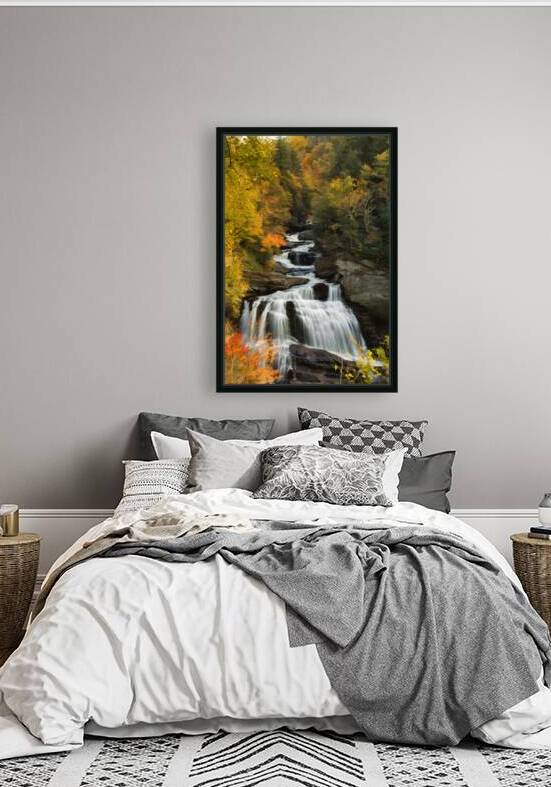 Autumnal Serenity: A Captivating Encounter with Cullasaja Falls NC by Dream World Images