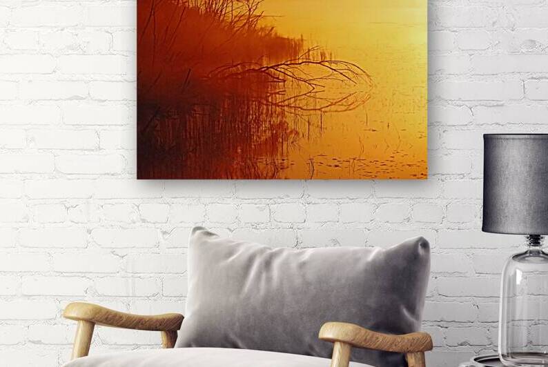 Foggy Glowing Sunrise by Deb Oppermann