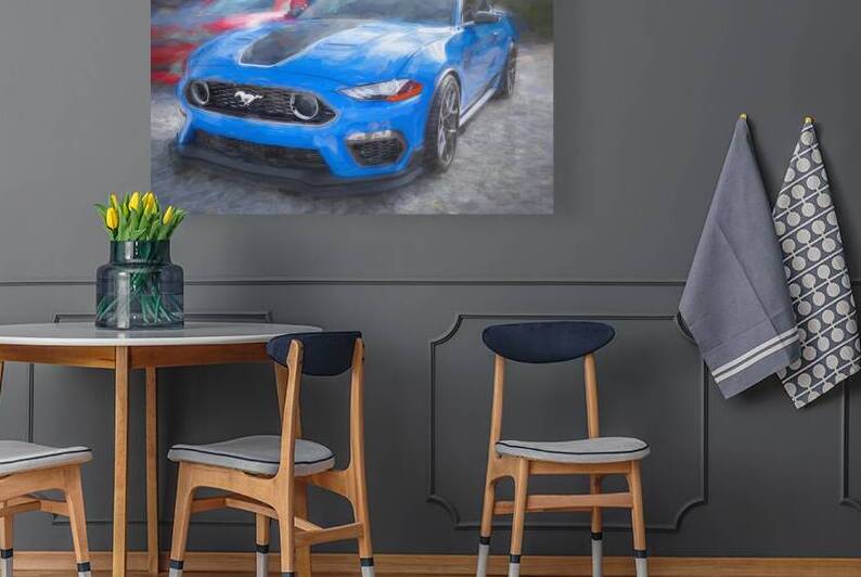 2021 Ford Mustang Mach 1 Grabber Blue X 3 by Rich Franco