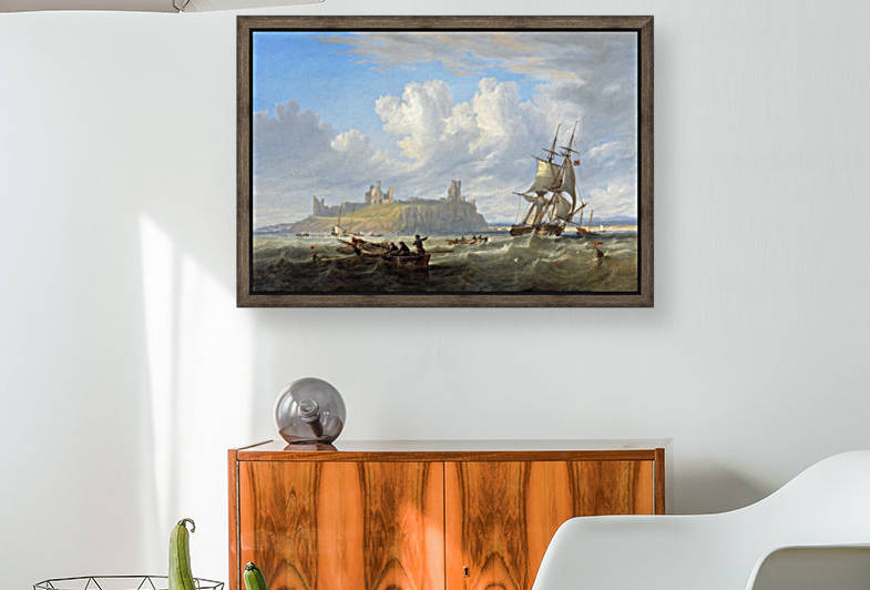 Shipping off Dunstanborough Castle, Northumberland 1844 by John Wilson Carmichael