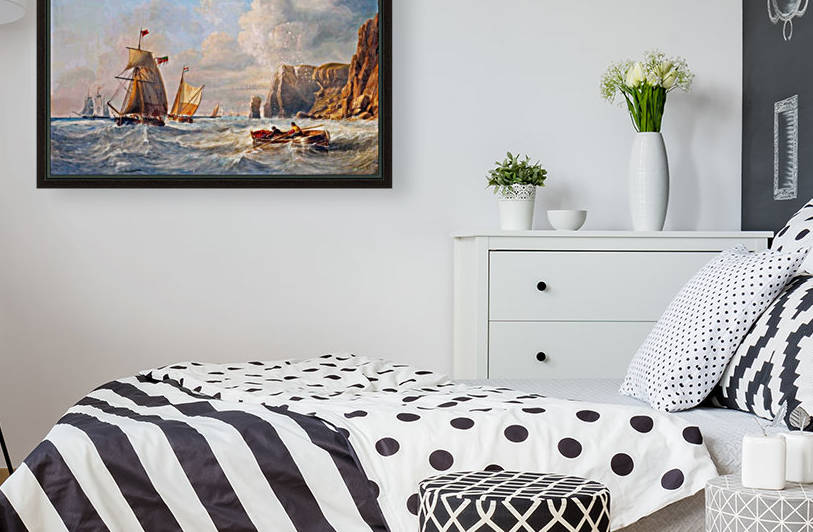 A Breezy Day off Flamborough Head by John Wilson Carmichael