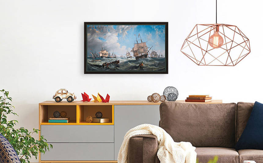 The Channel fleet in heavy weather by John Wilson Carmichael