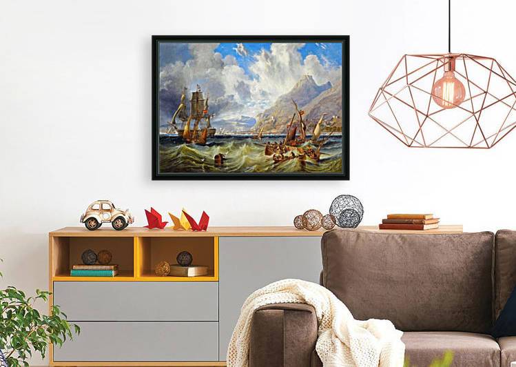 Sailing to Gibraltar by John Wilson Carmichael