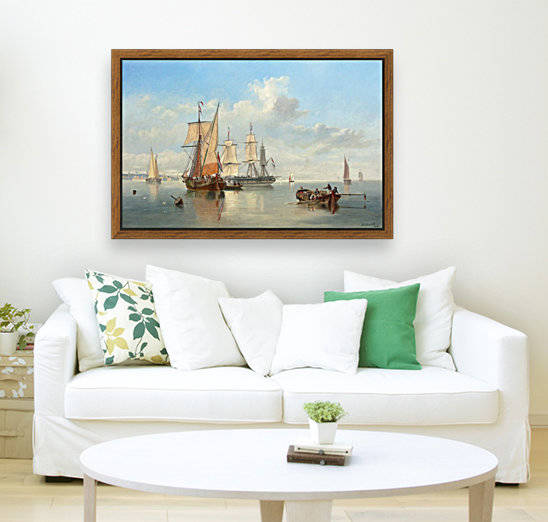 Shipping in a Flat Calm off the Dutch coast by John Wilson Carmichael