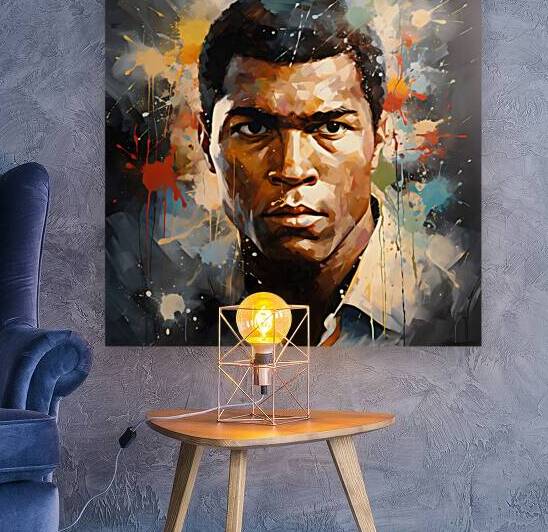 Portrait of legendary boxing champion Muhammad  Ali by Goldfishwallart