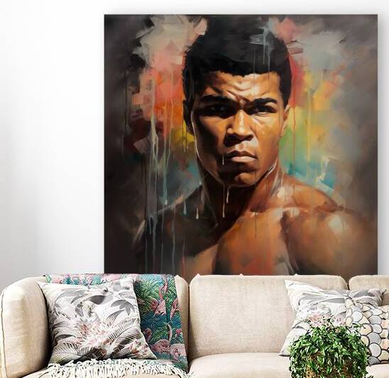 Portrait of legendary boxing champion Muhammad  Ali - Muhammad  Ali Canvas Print by Goldfishwallart