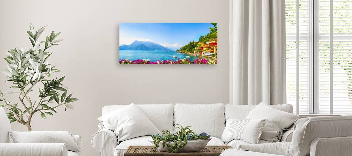 Varenna town Como Lake district landscape. Italy Europe. by Stefano Orazzini