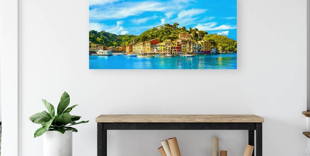 Portofino luxury village panoramic view. Liguria Italy by Stefano Orazzini