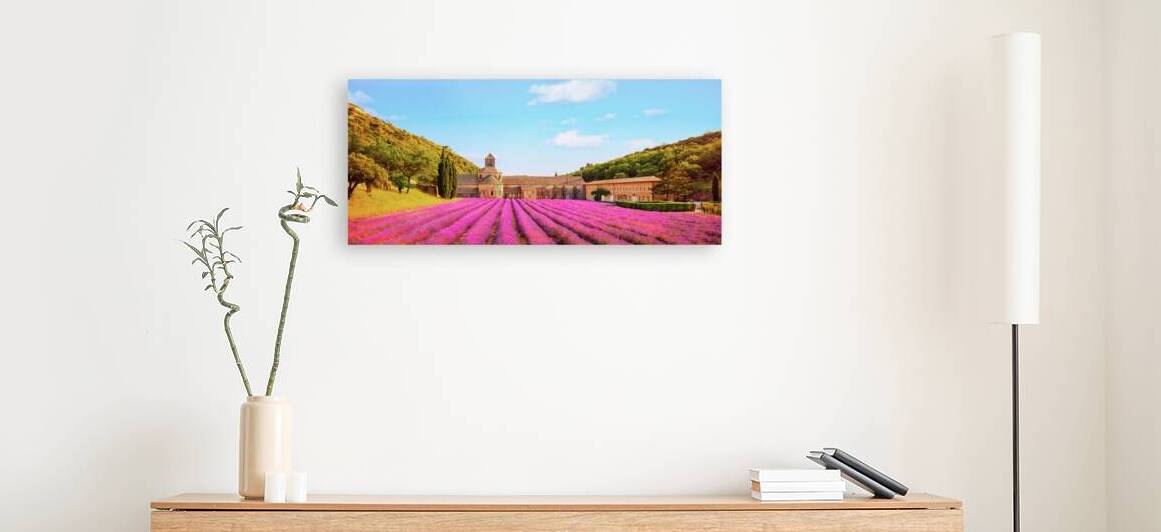 Senanque Abbey and lavender flowers. France by Stefano Orazzini
