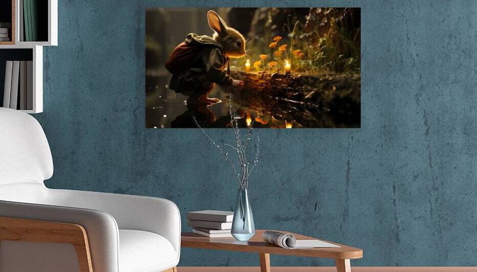 Whimsical Waterside Bunny. by Israt Jahan Elma