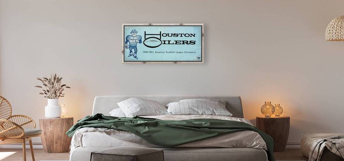 1961 Houston Oilers Football Art by Row One Brand