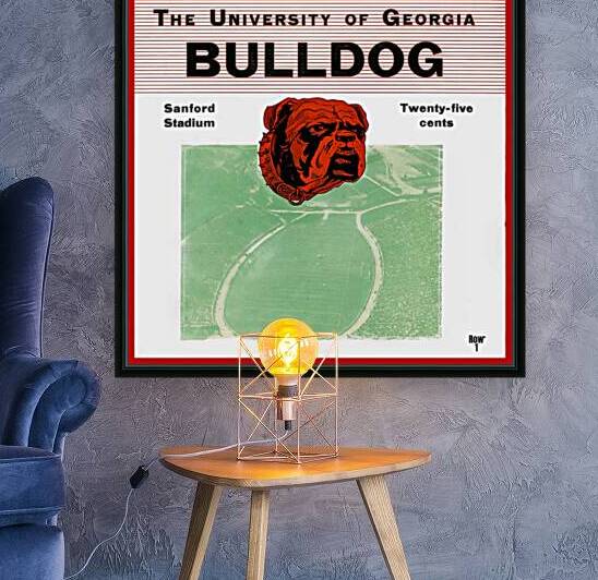 1933 Georgia Bulldog Art by Row One Brand