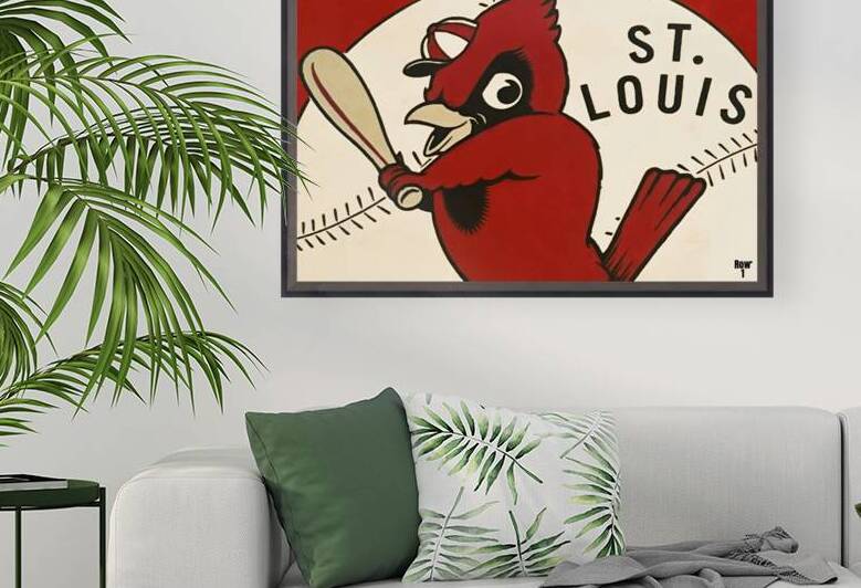 St. Louis Cardinals Throwback Baseball Art Remix by Row One Brand