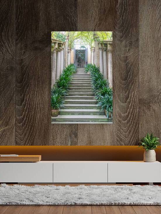 Old staircase in nature. Garden architecture design green natur by Paolo Modena