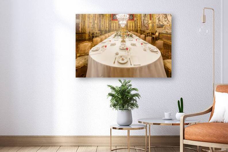 Royal Palace Dining Room. Luxury elegant ancient interior vinta by Paolo Modena