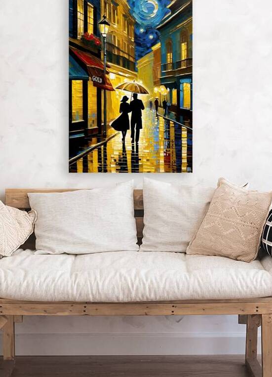 Shopping In The Rain In Downtown Naples by Magikheart