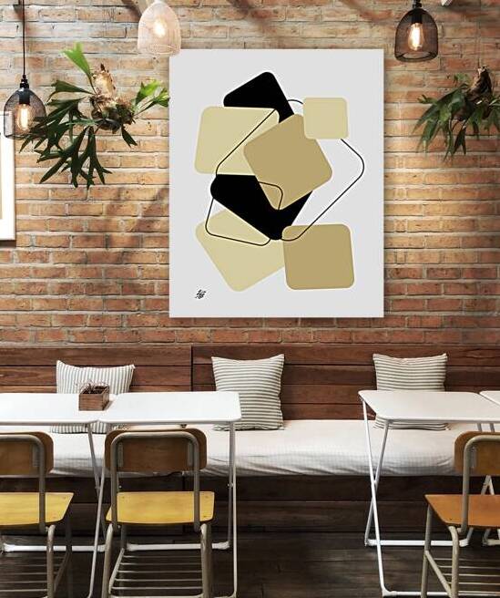 Random Square Abstract by Liz Cereby